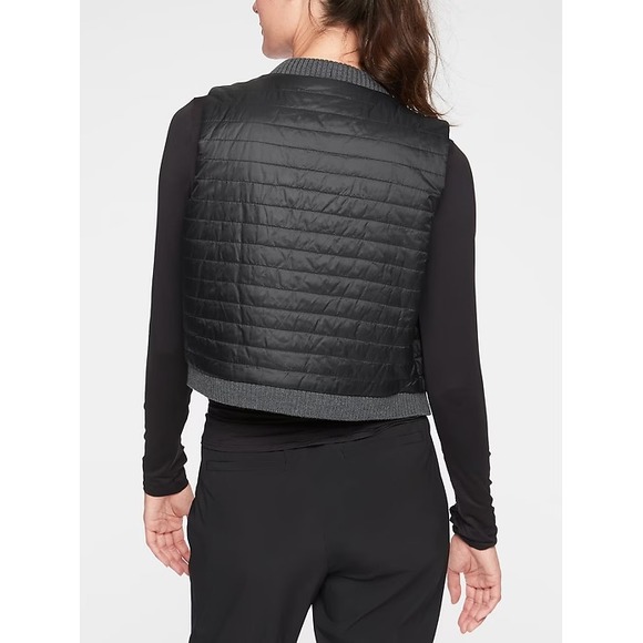 Athleta Black Quilted Vest - Picture 2 of 9
